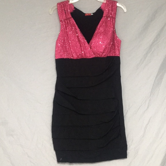 Ruby Rox Dresses & Skirts - Back in pink sequin dress size extra-large